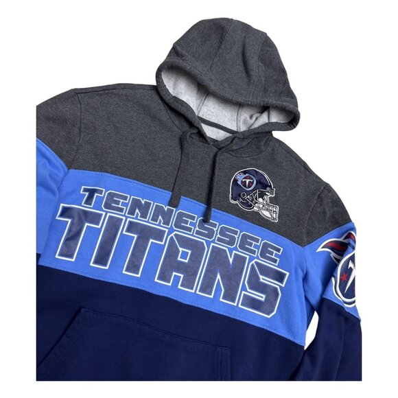 TENNESSEE TITANS NFL Football STARTER Blue Retro Hoodie Sweatshirt Mens Medium - Picture 4 of 5